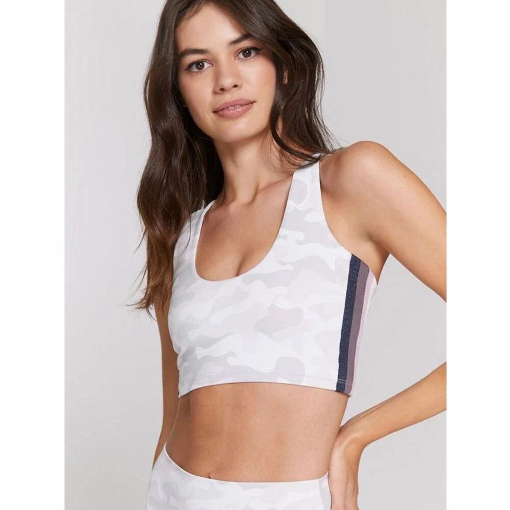 Spiritual Gangster Small Sports Bra Pink stripes